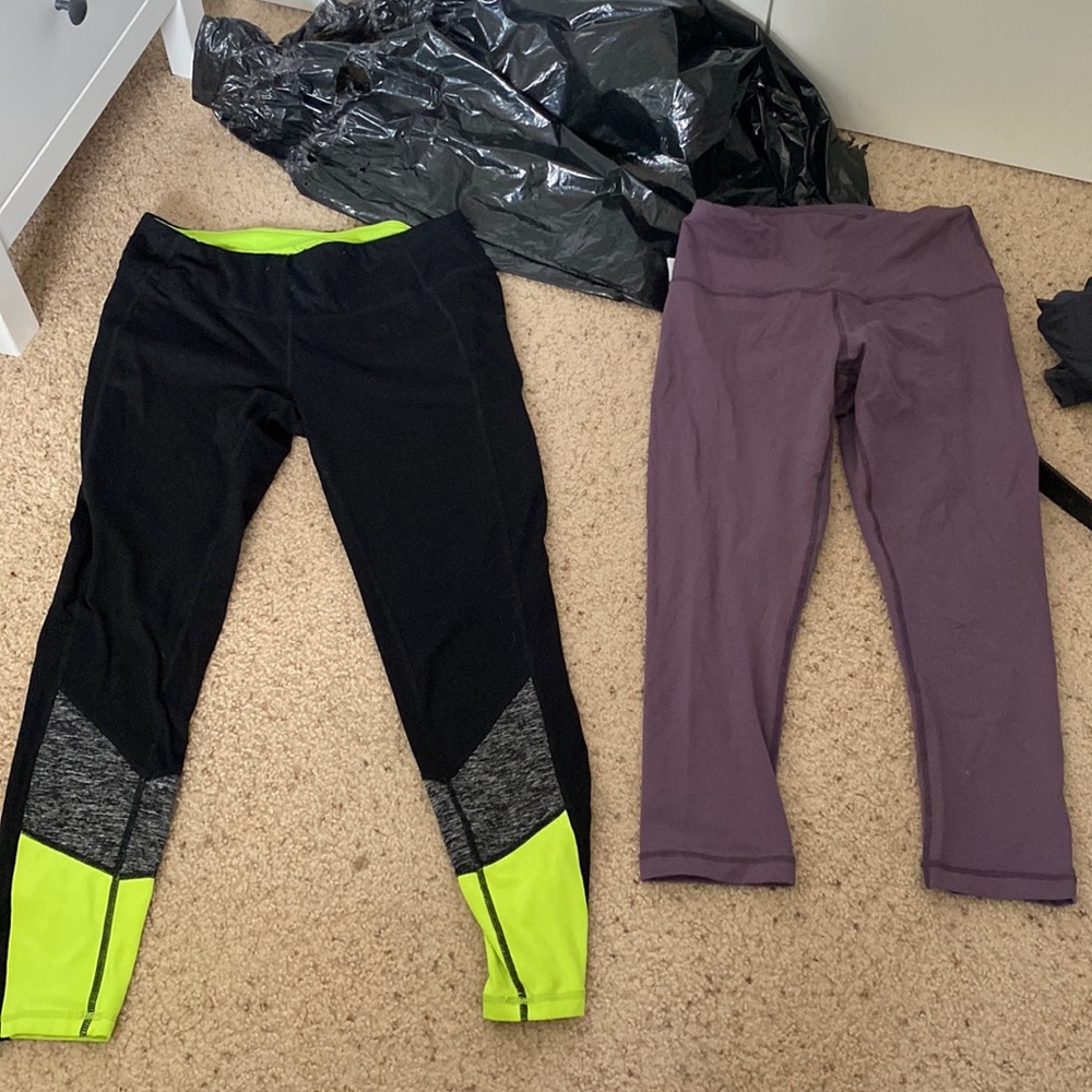 Variety of Workout leggings and workout tank top